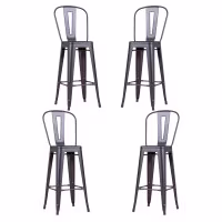 PAKKAUS 4 TABUREETTIA BISTRO MATT HIGHBACK