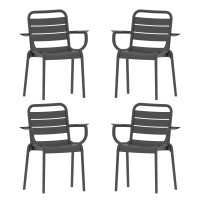 Plastikowe krzesło Karen z tworzywa sztucznego, odpowiednie do użytku na zewnątrz