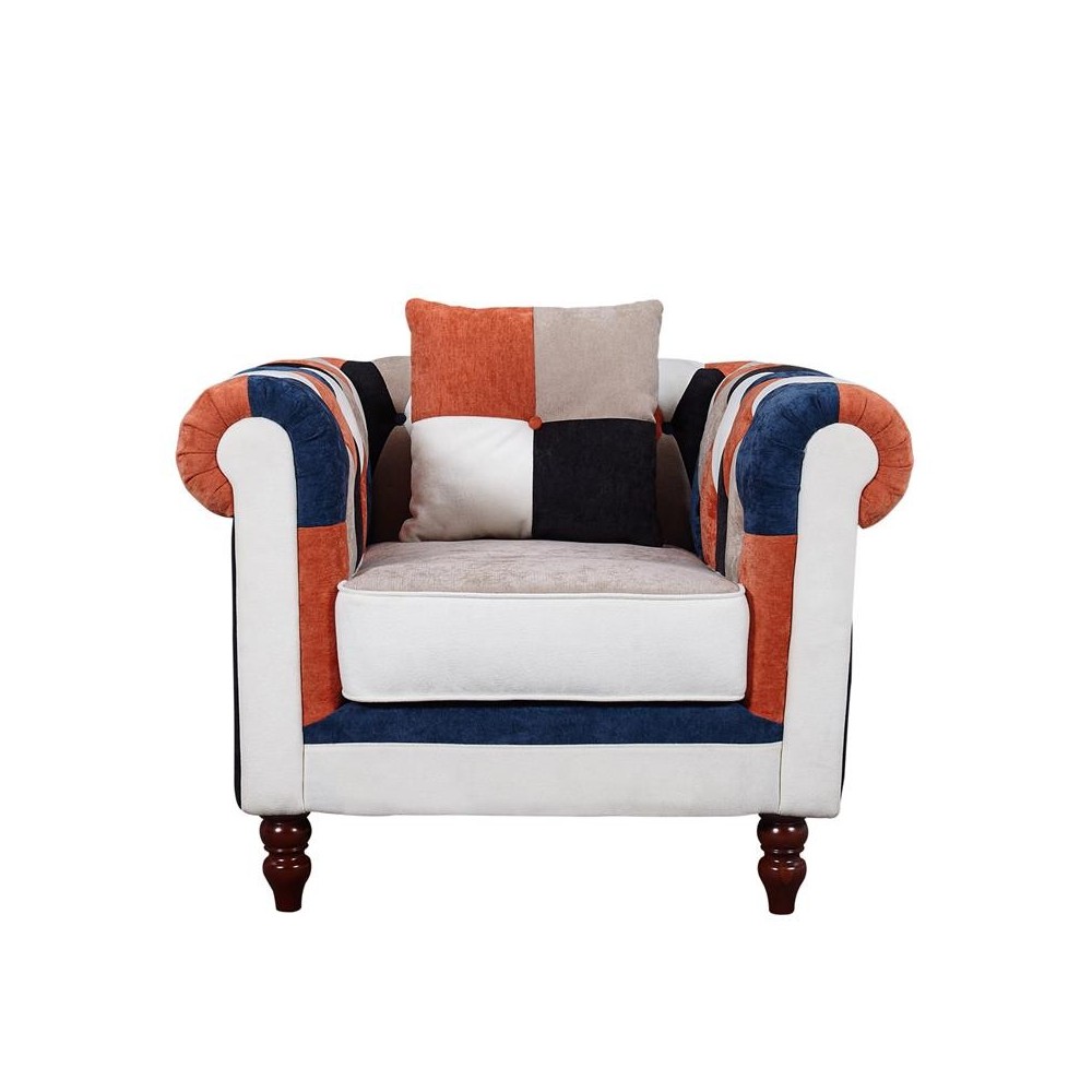 Sessel Chesterfield Patchwork 1-Sitzer