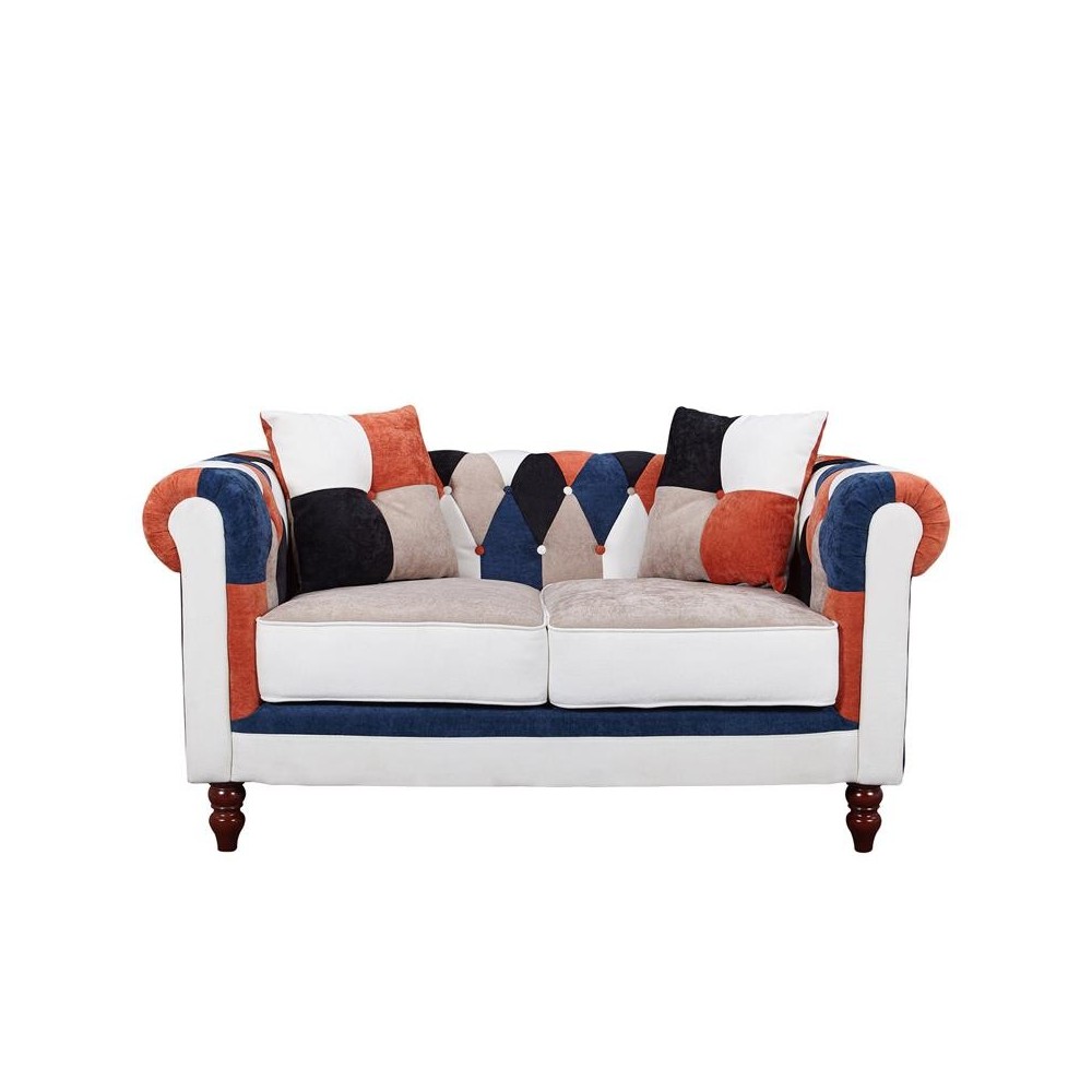 Sofa Chesterfield Patchwork 2-Sitzer