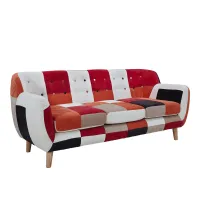 3-Sitzer-Sofa mit Patchwork-Polsterung