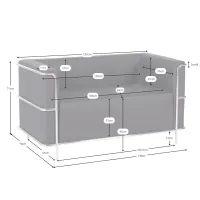 Torino 2-zitsbank van ecoleder en verchroomd staal 🛋️ - Mobelarium