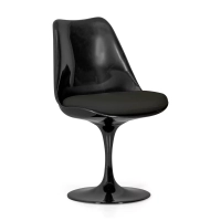 Lotus Chair All Black met katoenen kussen FURNMOD - 8
