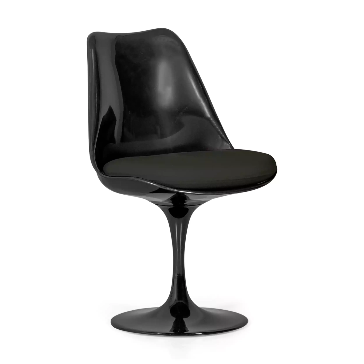 Lotus Chair All Black met katoenen kussen FURNMOD - 8