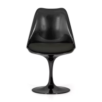 Lotus Chair All Black met katoenen kussen FURNMOD - 10