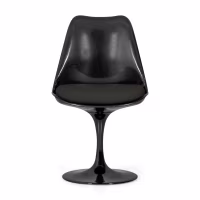 Lotus Chair All Black met katoenen kussen FURNMOD - 10