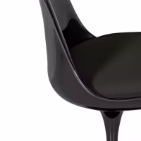 Lotus Chair All Black met katoenen kussen FURNMOD - 12