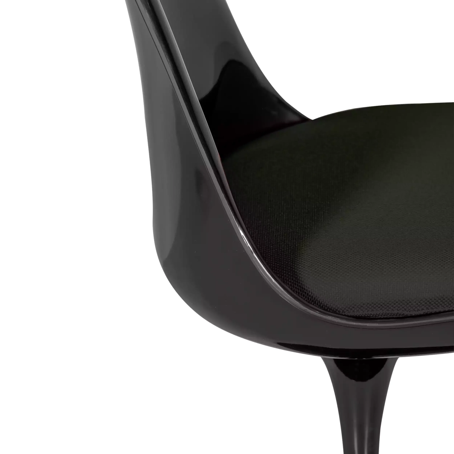 Lotus Chair All Black met katoenen kussen FURNMOD - 12