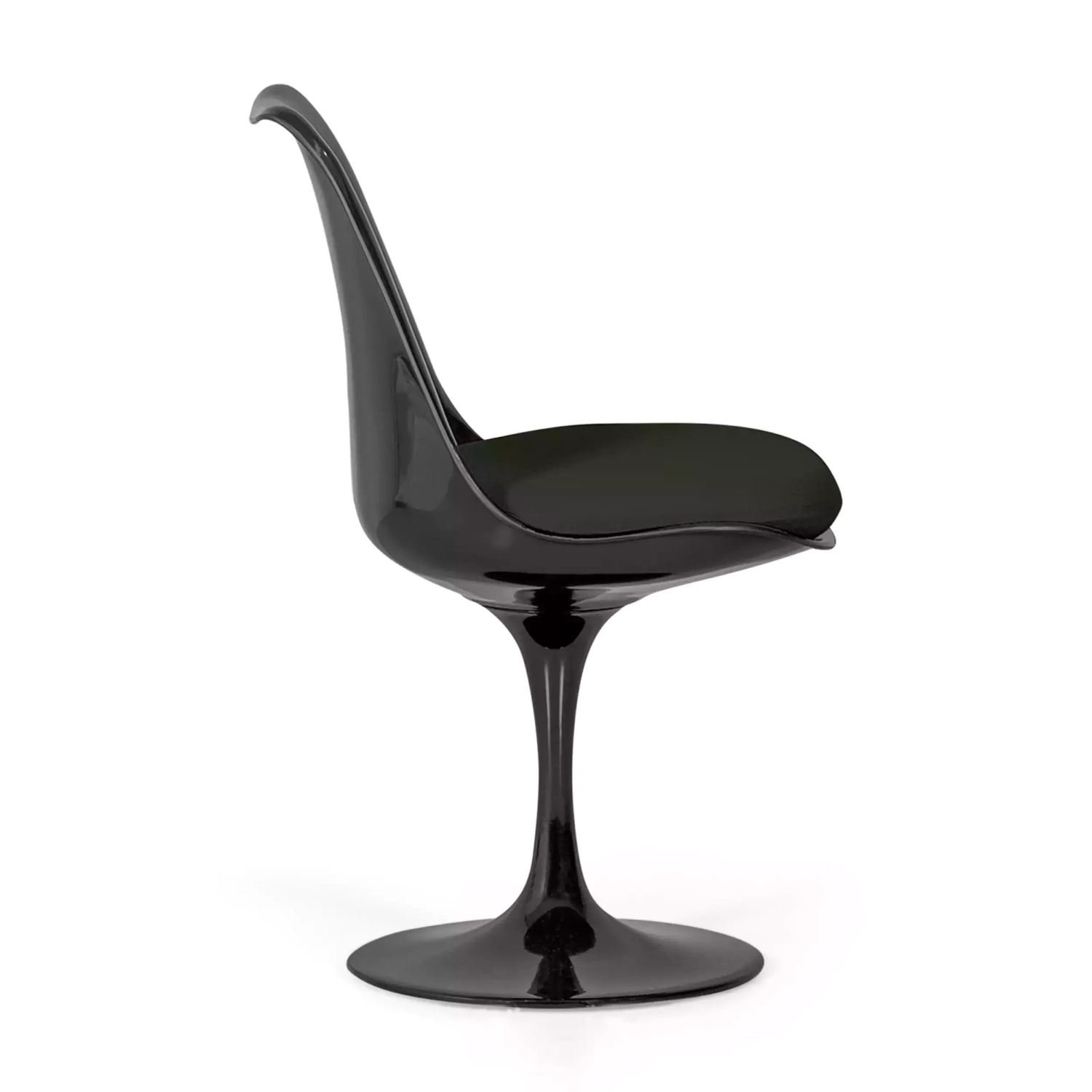 Lotus Chair All Black met katoenen kussen FURNMOD - 11