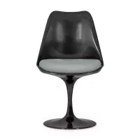Replica Tulip Chair kaikki mustat - Designtuolit - MuebleDesign