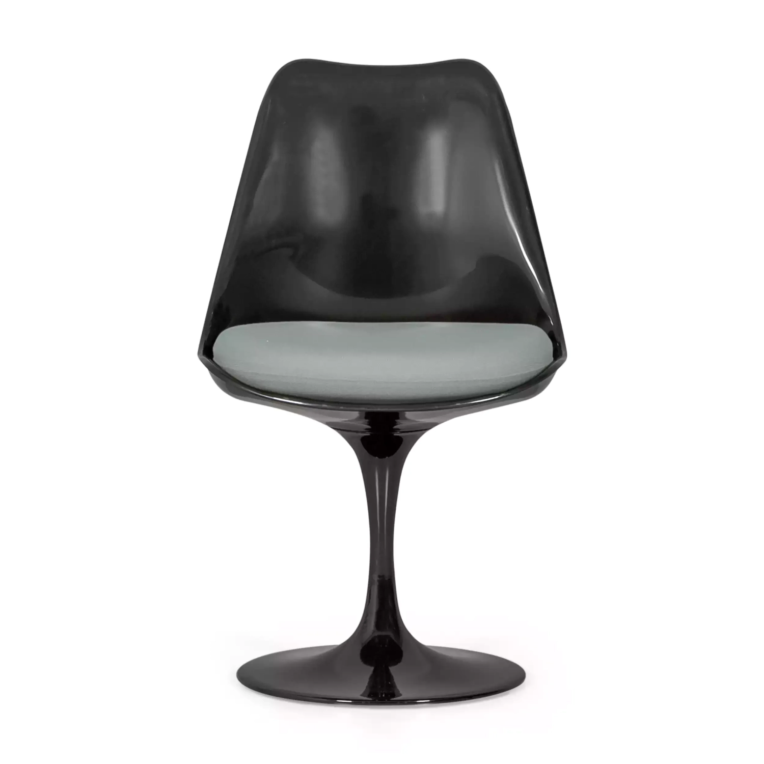 Lotus Chair All Black met katoenen kussen FURNMOD - 18