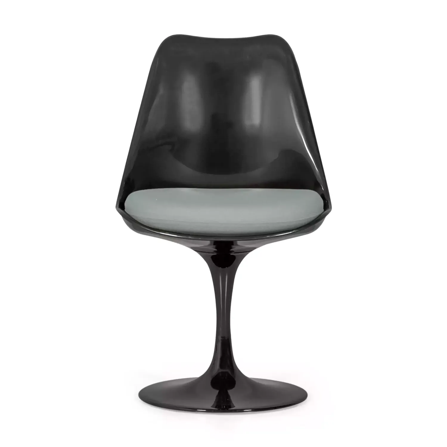 Lotus Chair All Black met katoenen kussen FURNMOD - 18