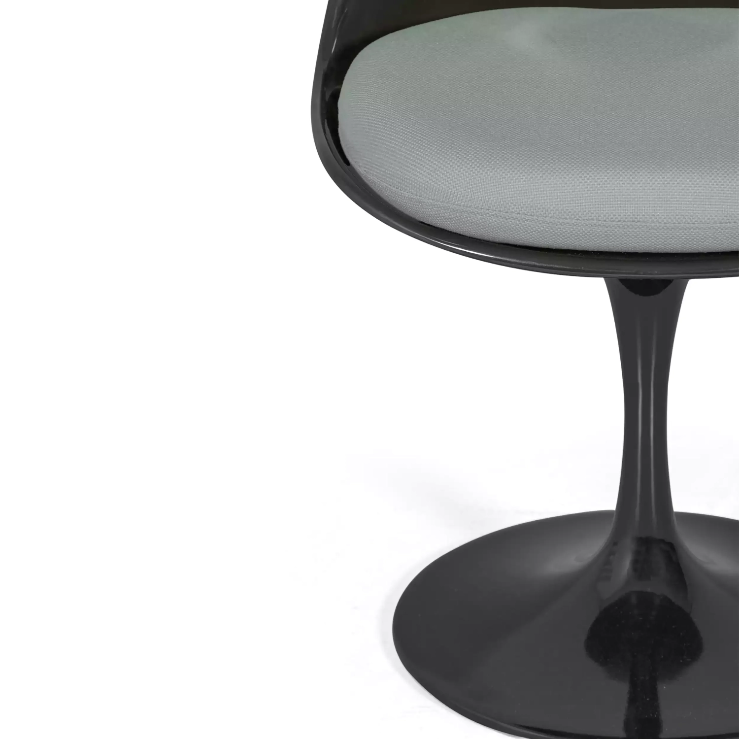 Lotus Chair All Black met katoenen kussen FURNMOD - 19