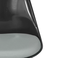 Lotus Chair All Black met katoenen kussen FURNMOD - 21