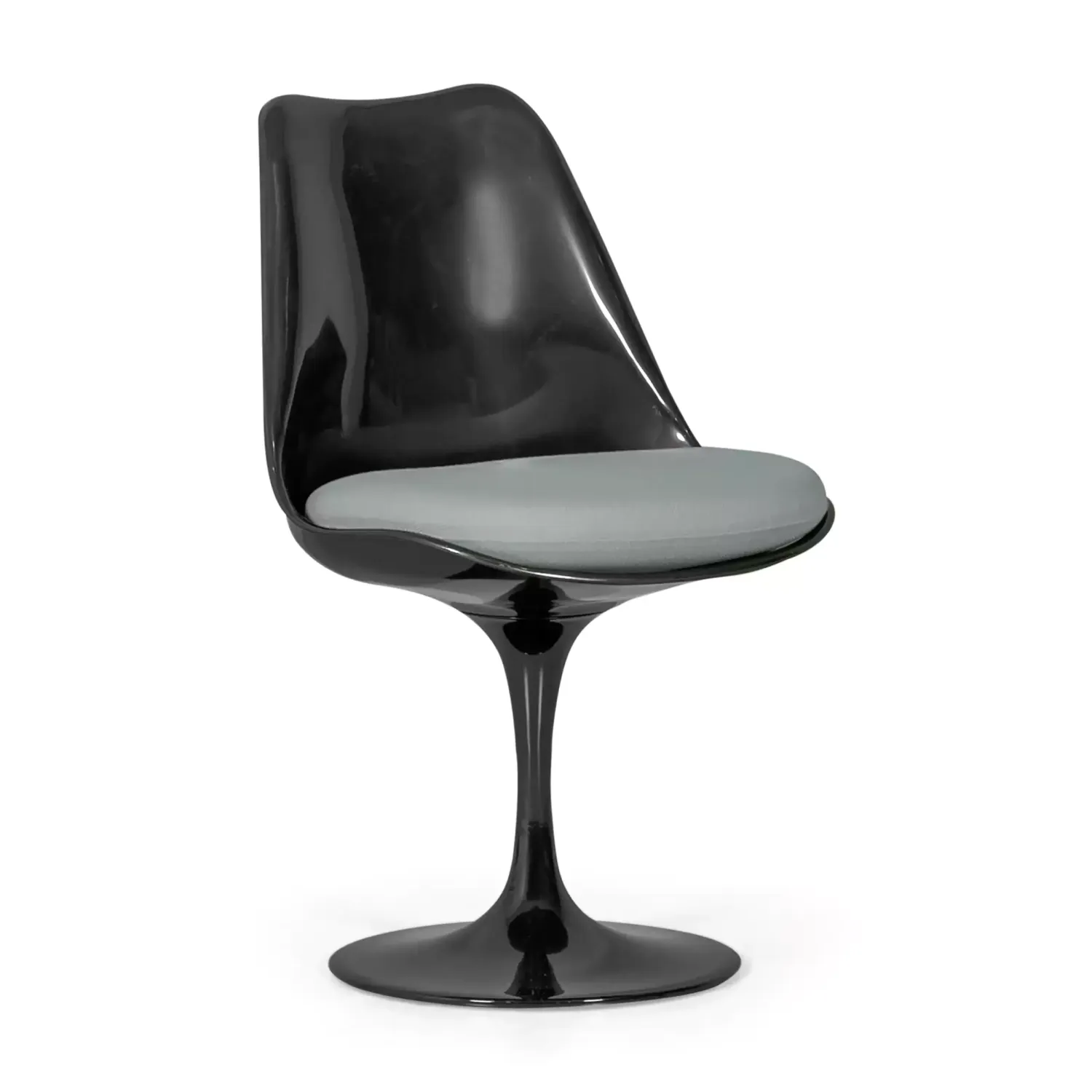 Lotus Chair All Black met katoenen kussen FURNMOD - 16