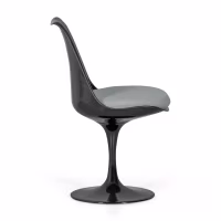 Lotus Chair All Black met katoenen kussen FURNMOD - 20