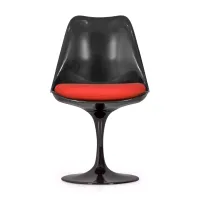 Replica Tulip Chair helemaal zwart - Design stoelen - MuebleDesign