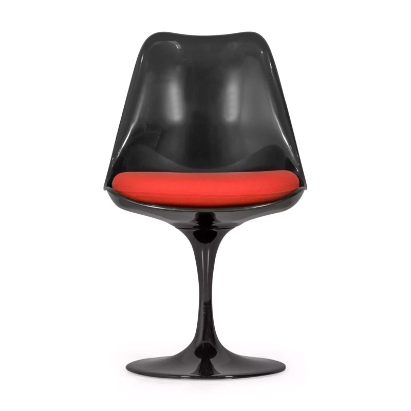 Lotus Chair All Black met katoenen kussen FURNMOD - 3