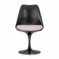 Lotus Chair All Black met katoenen kussen FURNMOD - 26