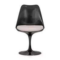 Replica Tulip Chair kaikki mustat - Designtuolit - MuebleDesign