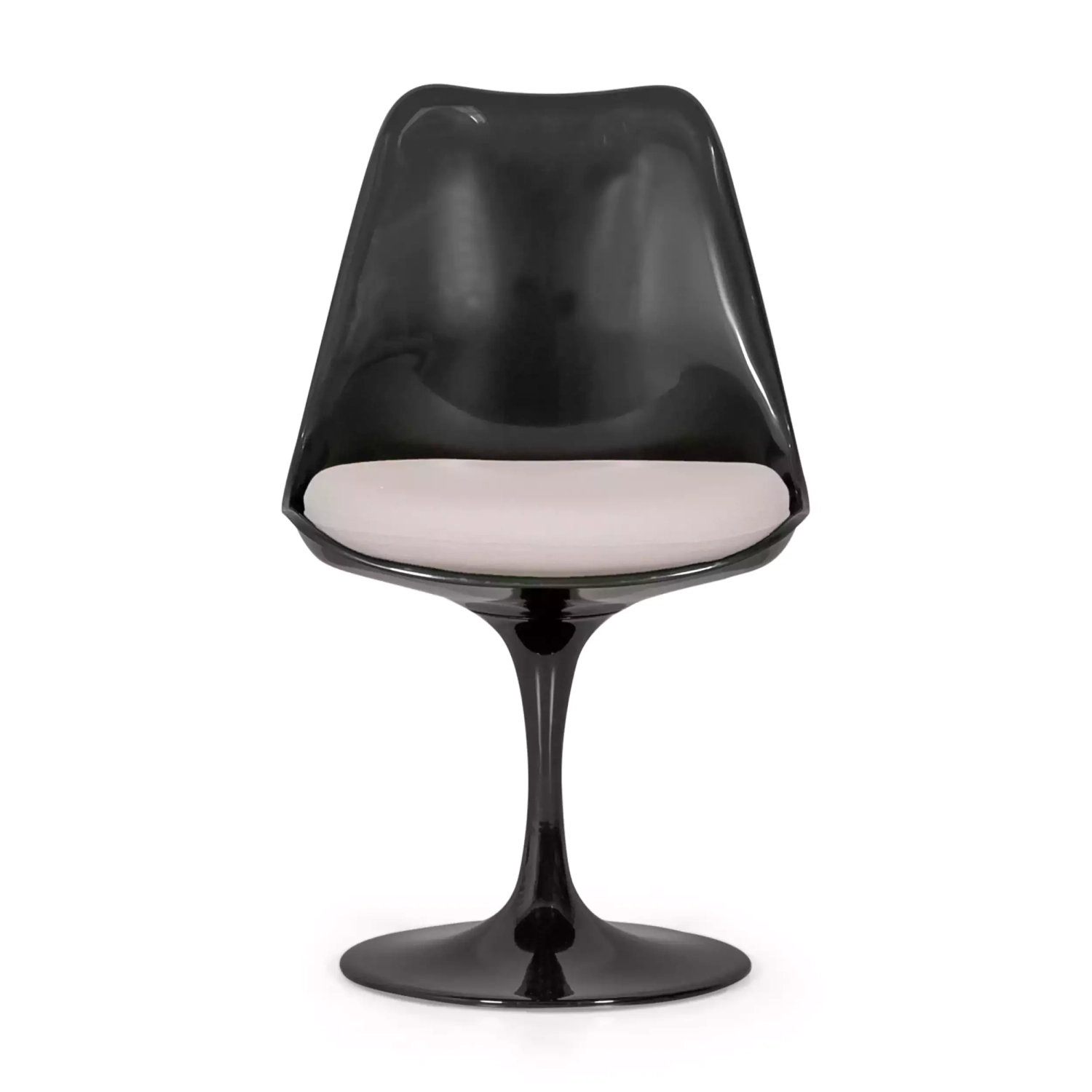 Lotus Chair All Black met katoenen kussen FURNMOD - 26