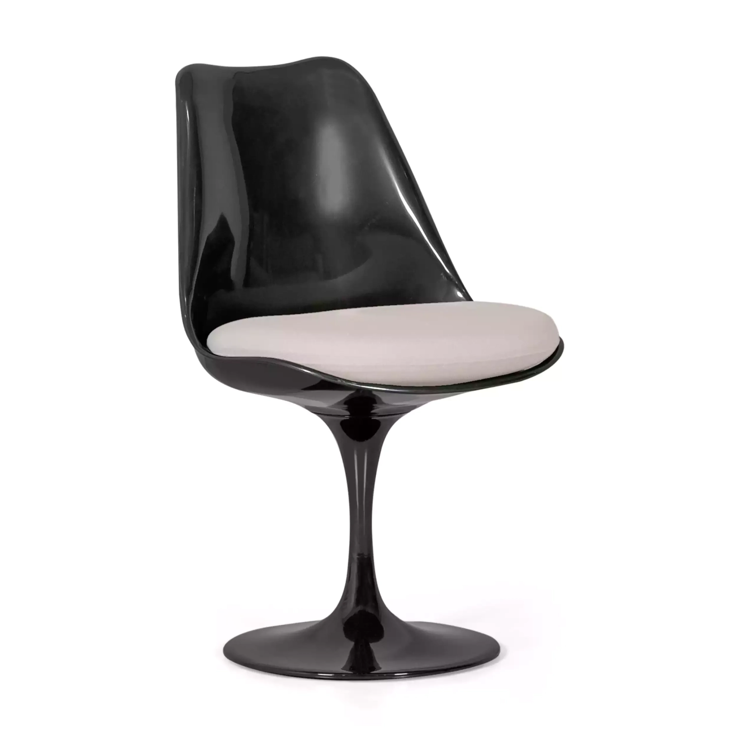 Stuhl Lotus Chair All Black mit Baumwollkissen FURNMOD - 24