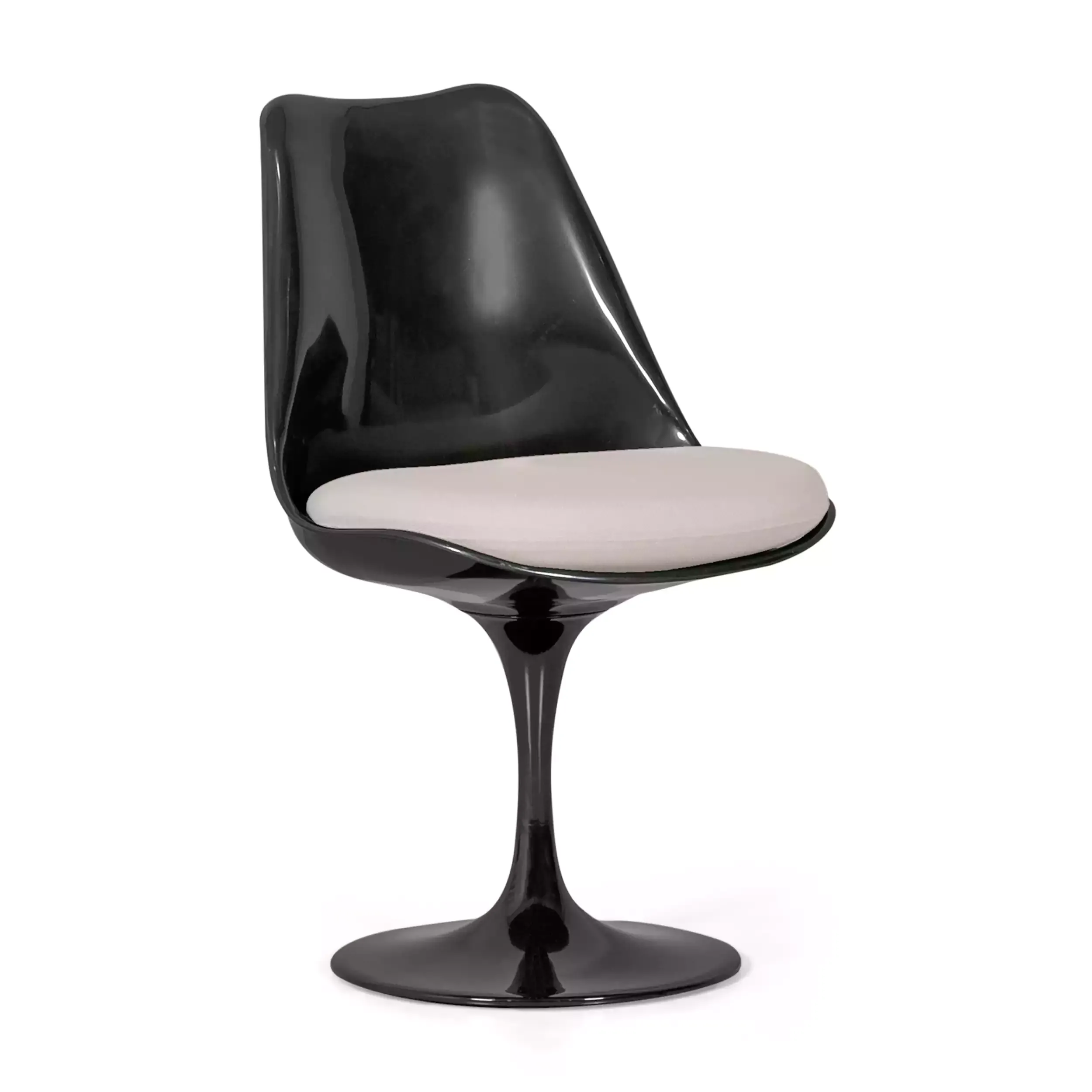 Replica Tulip Chair kaikki mustat - Designtuolit - MuebleDesign