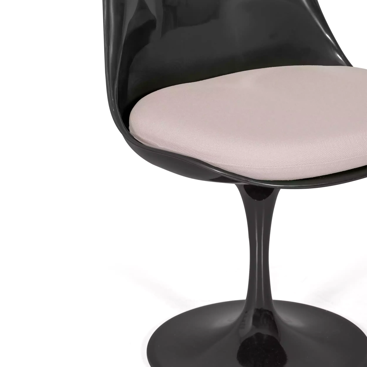 Lotus Chair All Black met katoenen kussen FURNMOD - 31