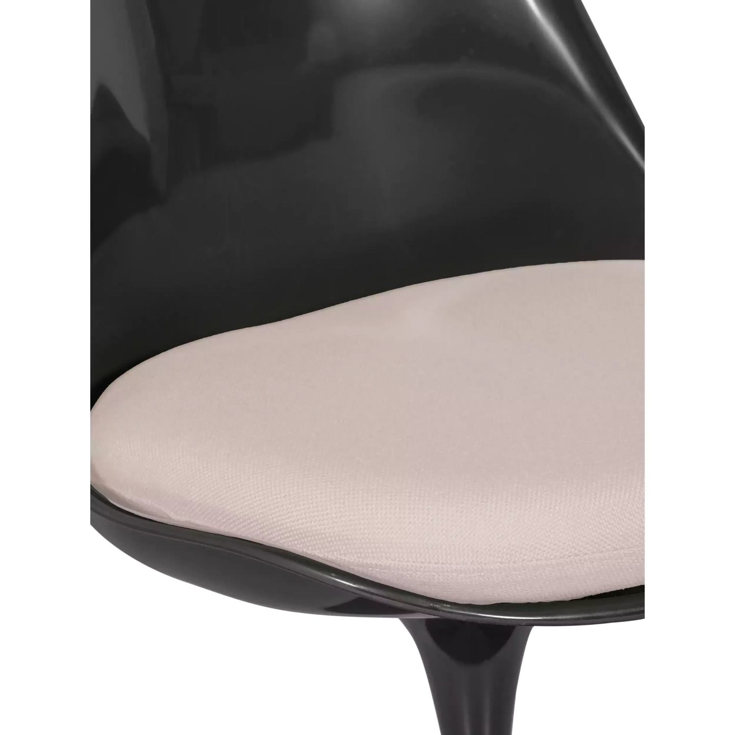 Lotus Chair All Black met katoenen kussen FURNMOD - 25