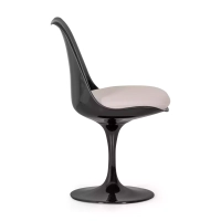 Lotus Chair All Black met katoenen kussen FURNMOD - 28