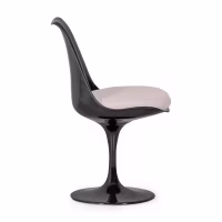 Lotus Chair All Black met katoenen kussen FURNMOD - 28
