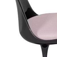 Lotus Chair All Black met katoenen kussen FURNMOD - 29