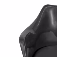 Lotus Arms All Black stoel met katoenen kussen FURNMOD - 2