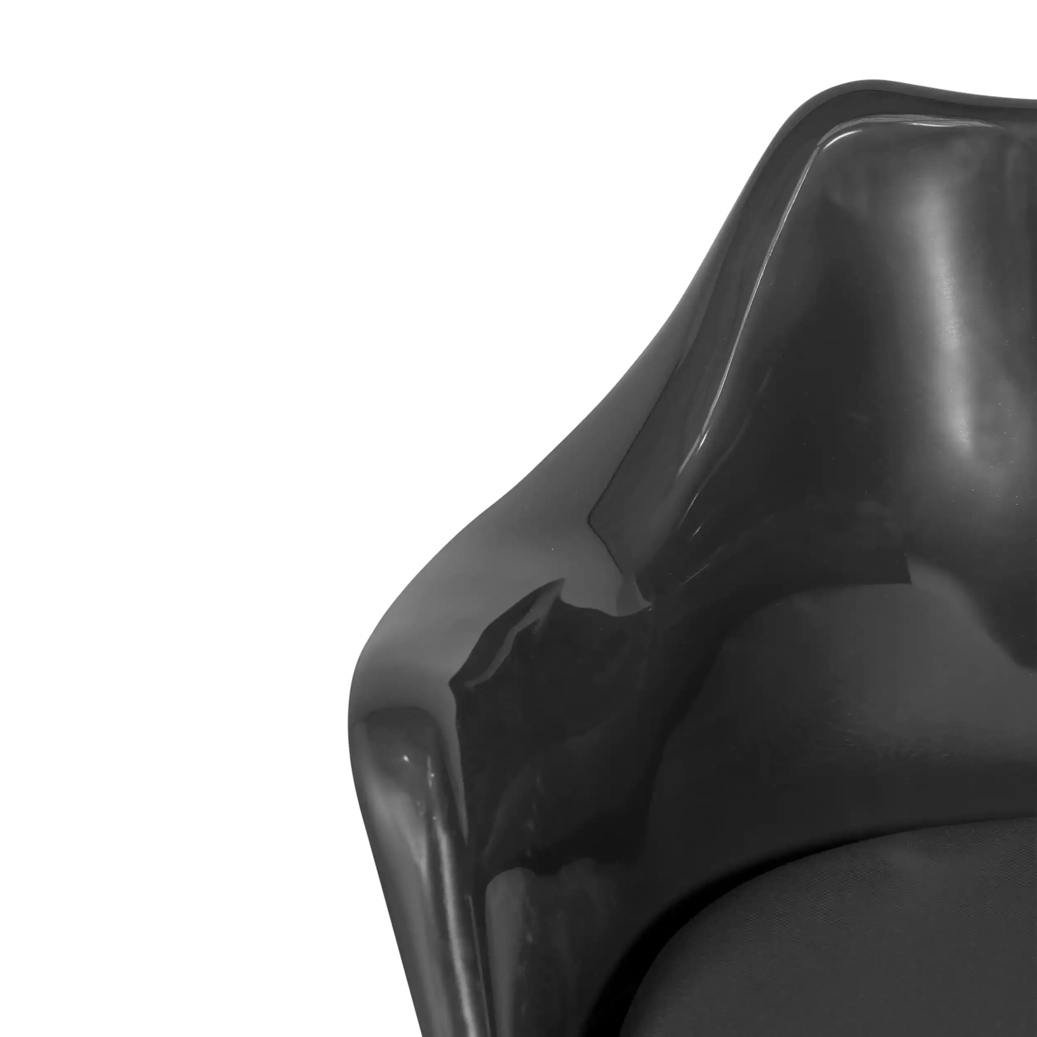 Lotus Arms Chair All Black with cotton cushion FURNMOD - 2