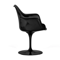 Silla Lotus Arms All Black con cojín de algodón FURNMOD - 6