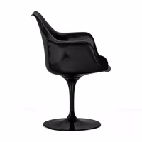 Lotus Arms All Black stoel met katoenen kussen FURNMOD - 6