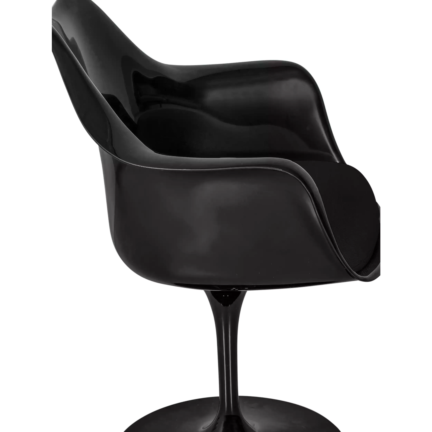 Silla Lotus Arms All Black con cojín de algodón FURNMOD - 7