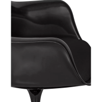Chaise Lotus Arms All Black avec coussin en coton FURNMOD - 8