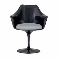 Stuhl Lotus Arms All Black mit Baumwollkissen FURNMOD - 13