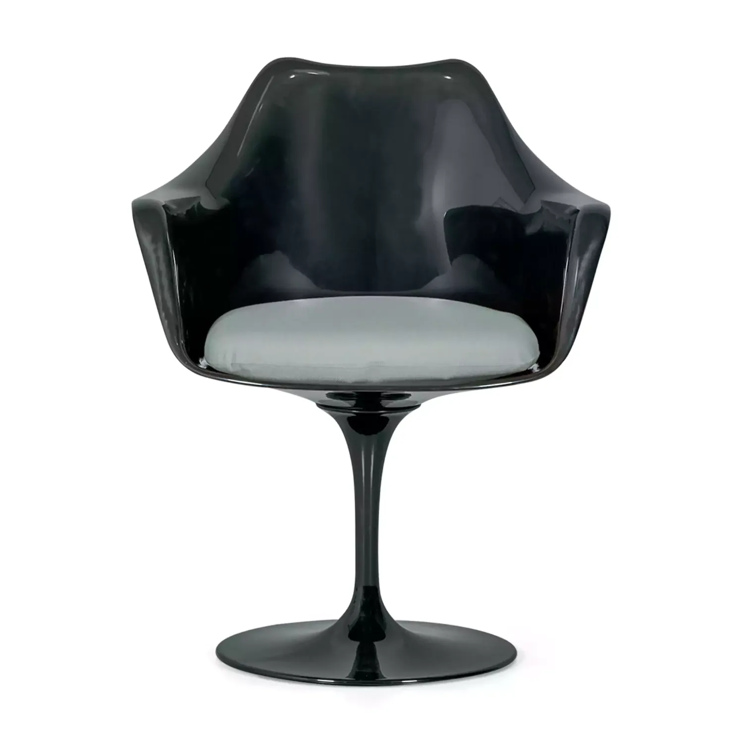 Stuhl Lotus Arms All Black mit Baumwollkissen FURNMOD - 13