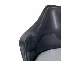 Stuhl Lotus Arms All Black mit Baumwollkissen FURNMOD - 12