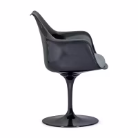 Stuhl Lotus Arms All Black mit Baumwollkissen FURNMOD - 15