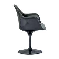 Chaise Lotus Arms All Black avec coussin en coton FURNMOD - 15