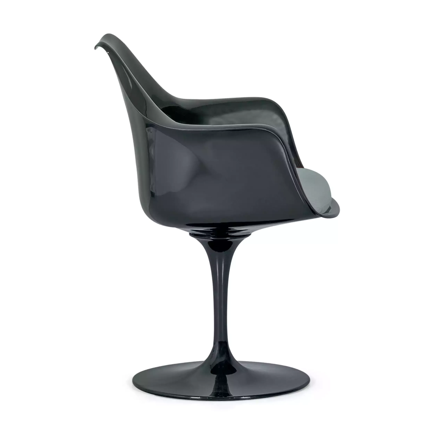 Silla Lotus Arms All Black con cojín de algodón FURNMOD - 15