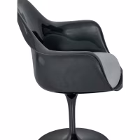 Stuhl Lotus Arms All Black mit Baumwollkissen FURNMOD - 16