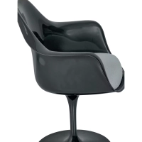 Židle Lotus Arms All Black s bavlněným polštářem FURNMOD - 16