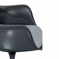 Stuhl Lotus Arms All Black mit Baumwollkissen FURNMOD - 18