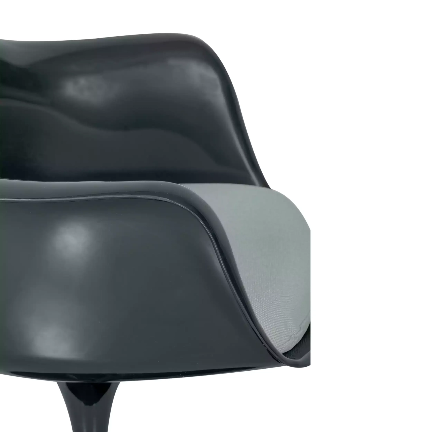 Sedia Lotus Arms All Black con cuscino in cotone FURNMOD - 18