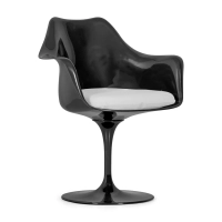 Sedia Lotus Arms All Black con cuscino in cotone FURNMOD - 35