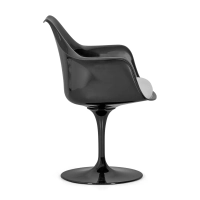 Silla Lotus Arms All Black con cojín de algodón FURNMOD - 37